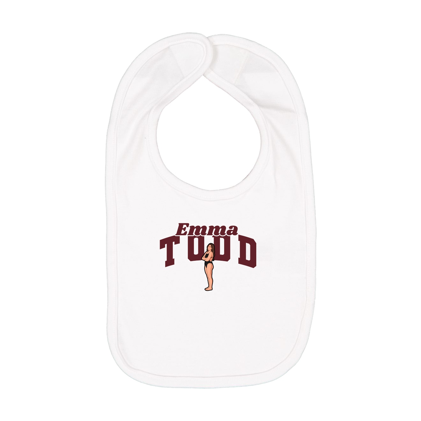 Infant Bib — Signature Arch in White