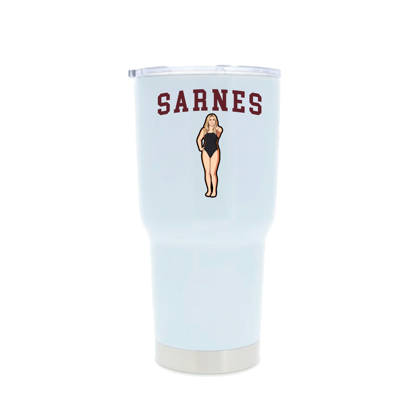 30oz Stainless Steel Tumbler — Shirsey in White