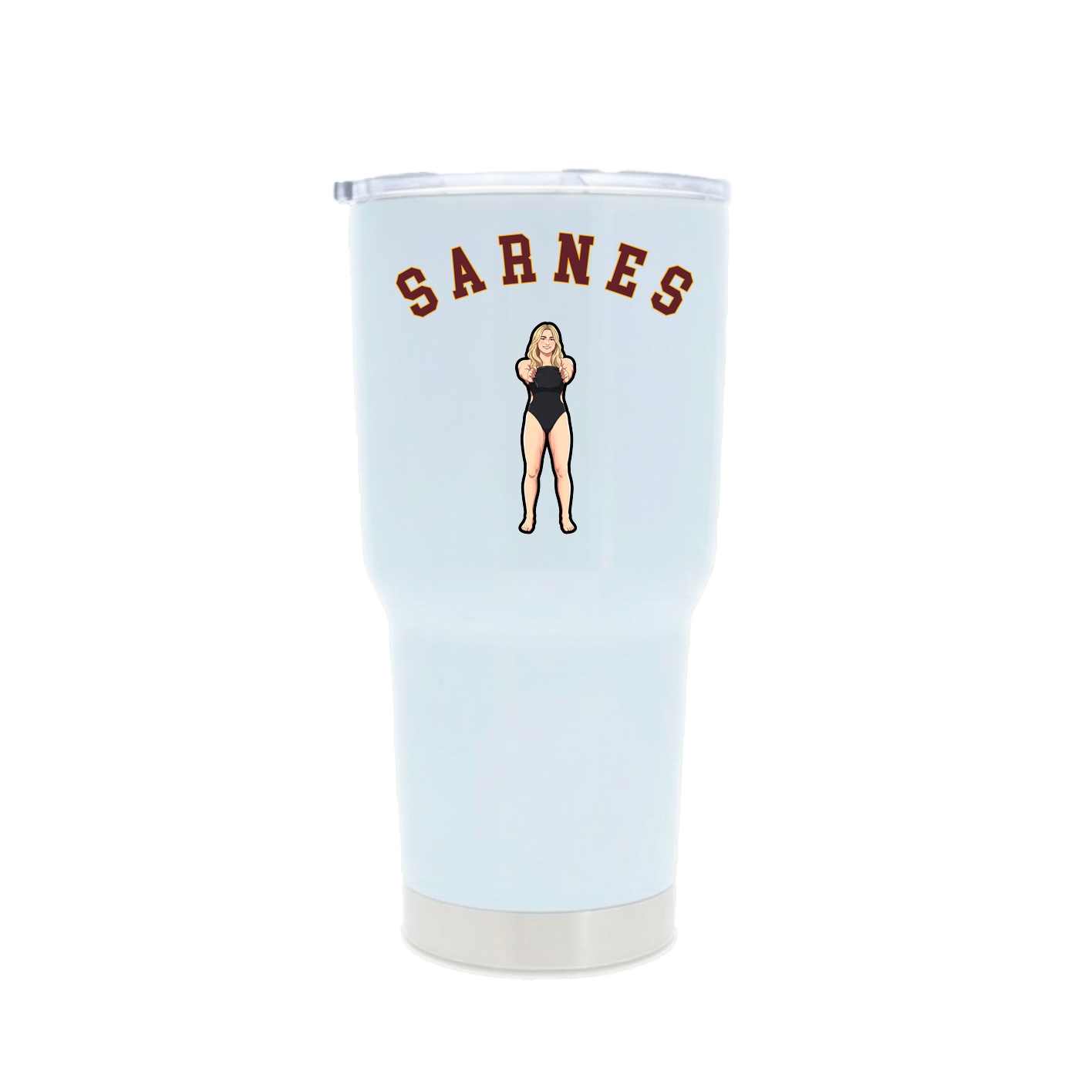 30oz Stainless Steel Tumbler — Shirsey Arch in White
