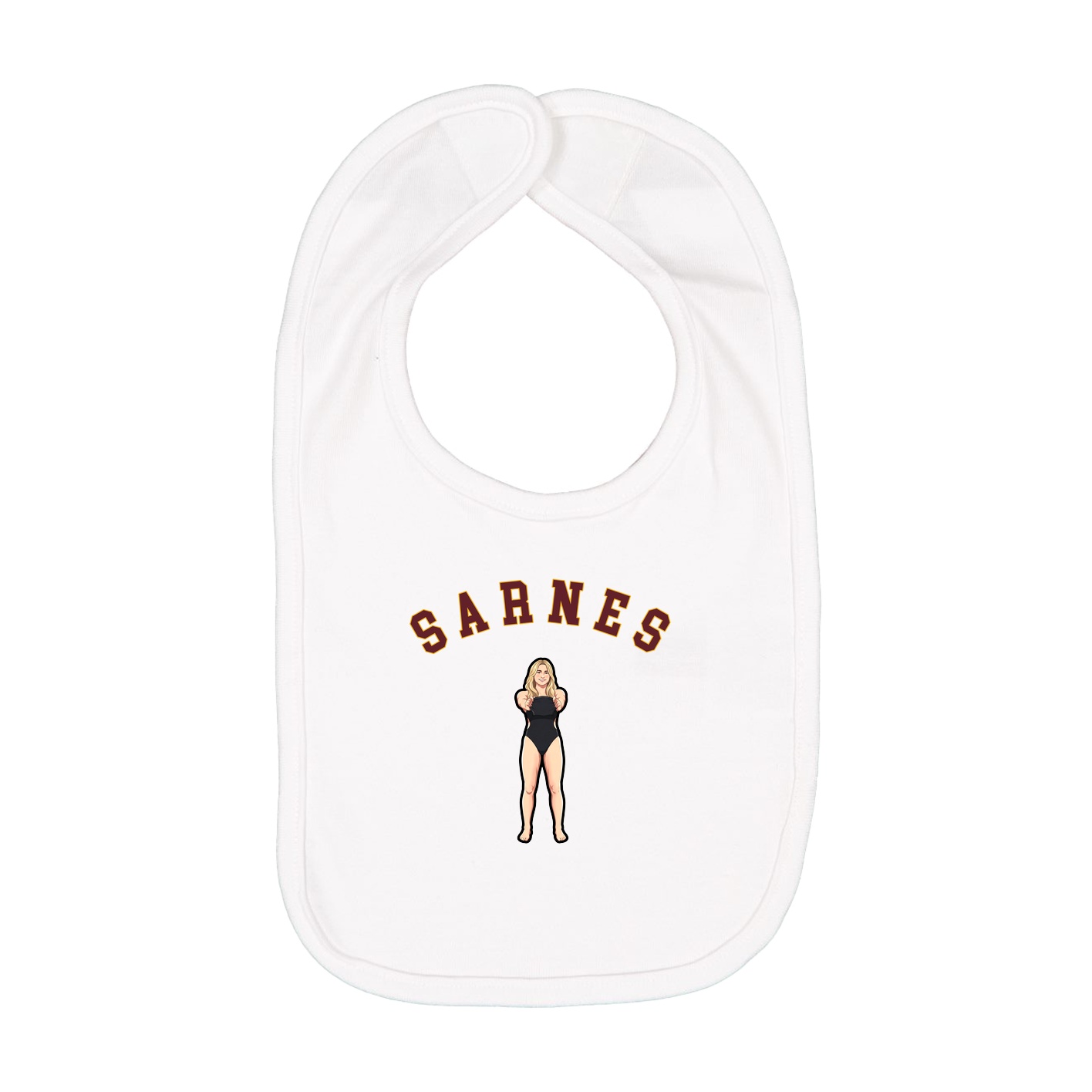 Infant Bib — Shirsey Arch in White