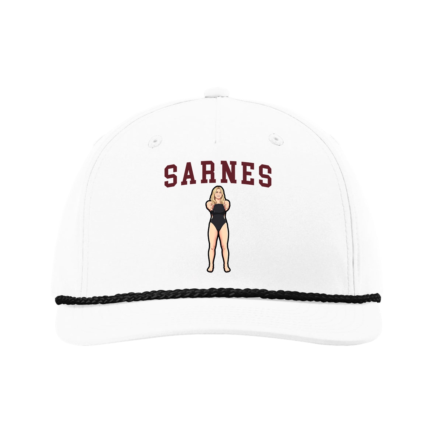 Five-Panel Classic Rope Cap — Shirsey in White