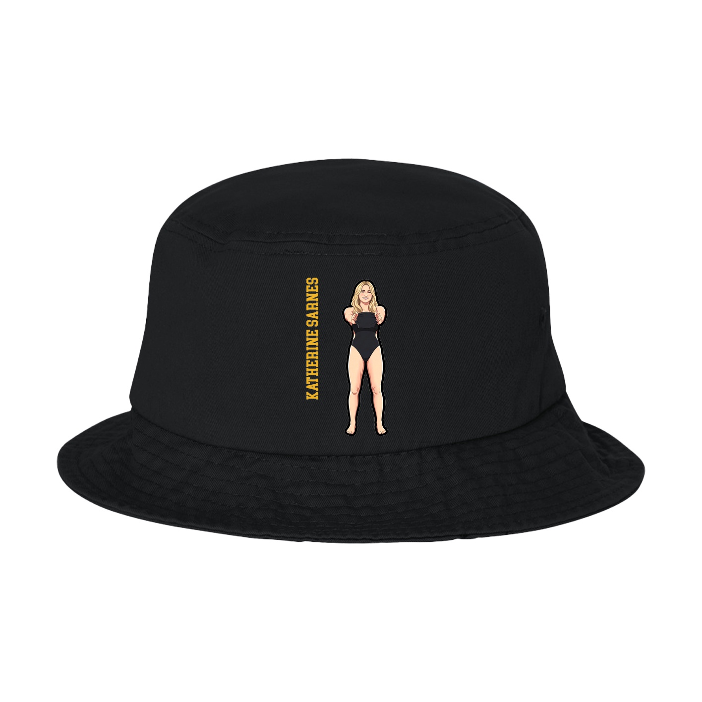 Bucket Cap — Name Vertical in Black