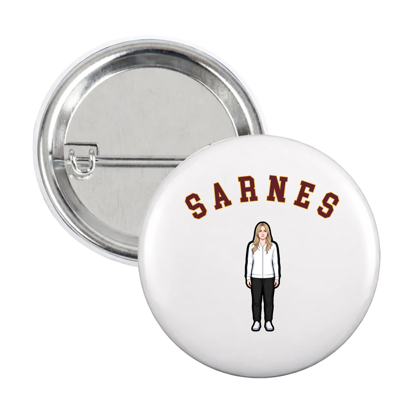 Game Day Button — Shirsey Arch in White