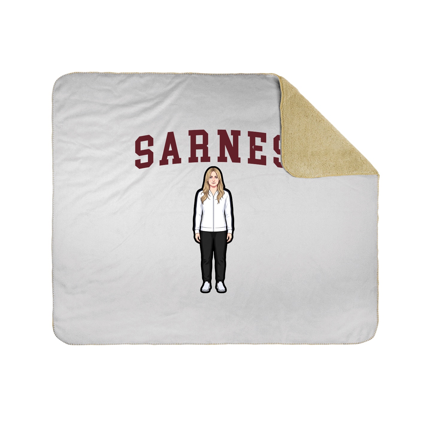 Throw Blanket — Shirsey in White
