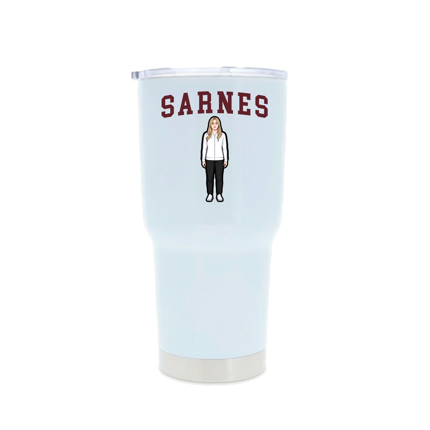 30oz Stainless Steel Tumbler — Shirsey in White