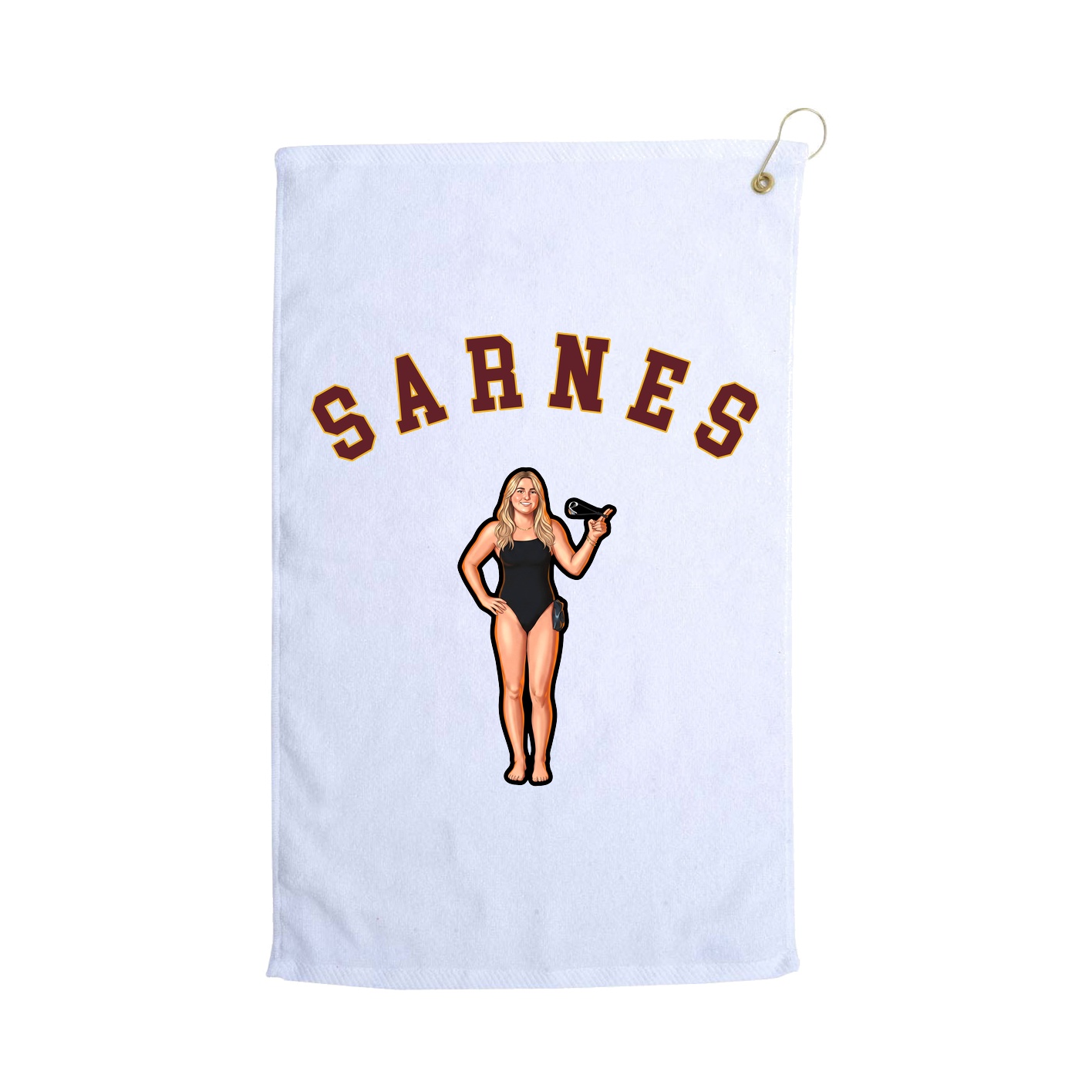 Golf Towel — Shirsey Arch in White