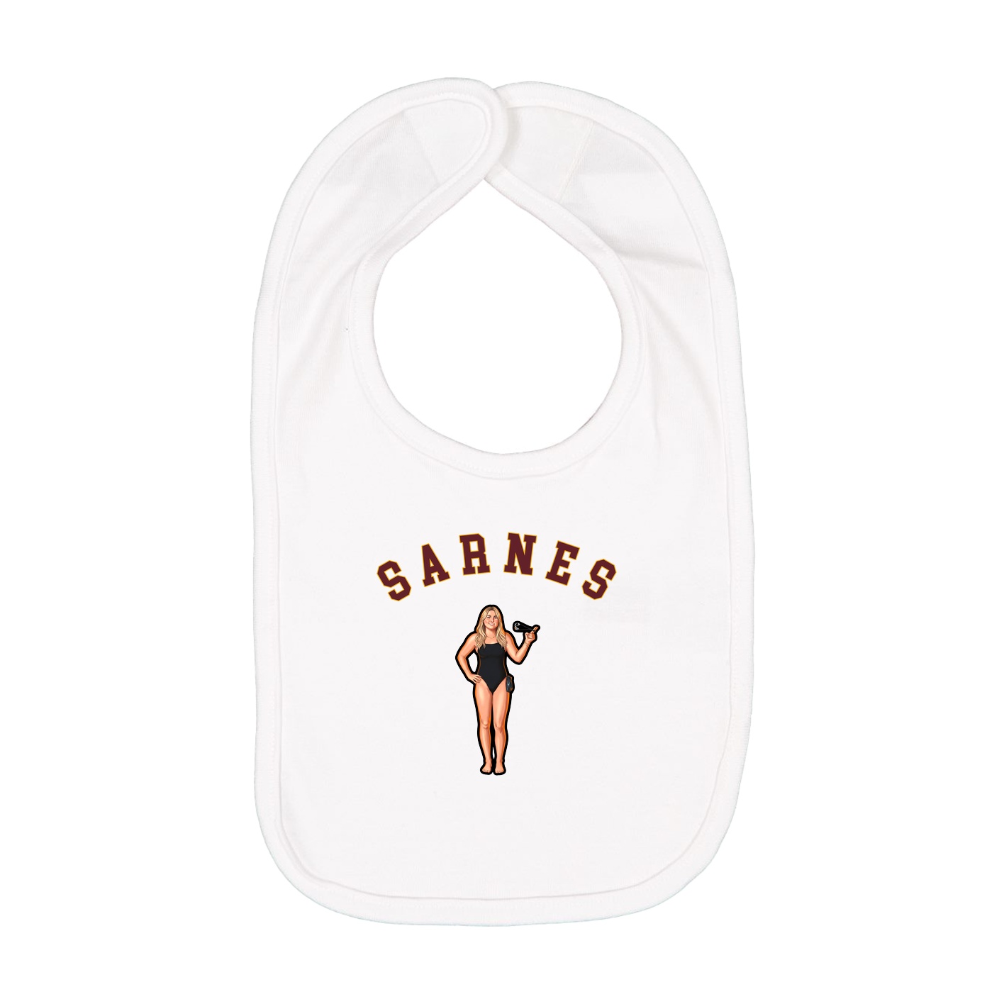 Infant Bib — Shirsey Arch in White