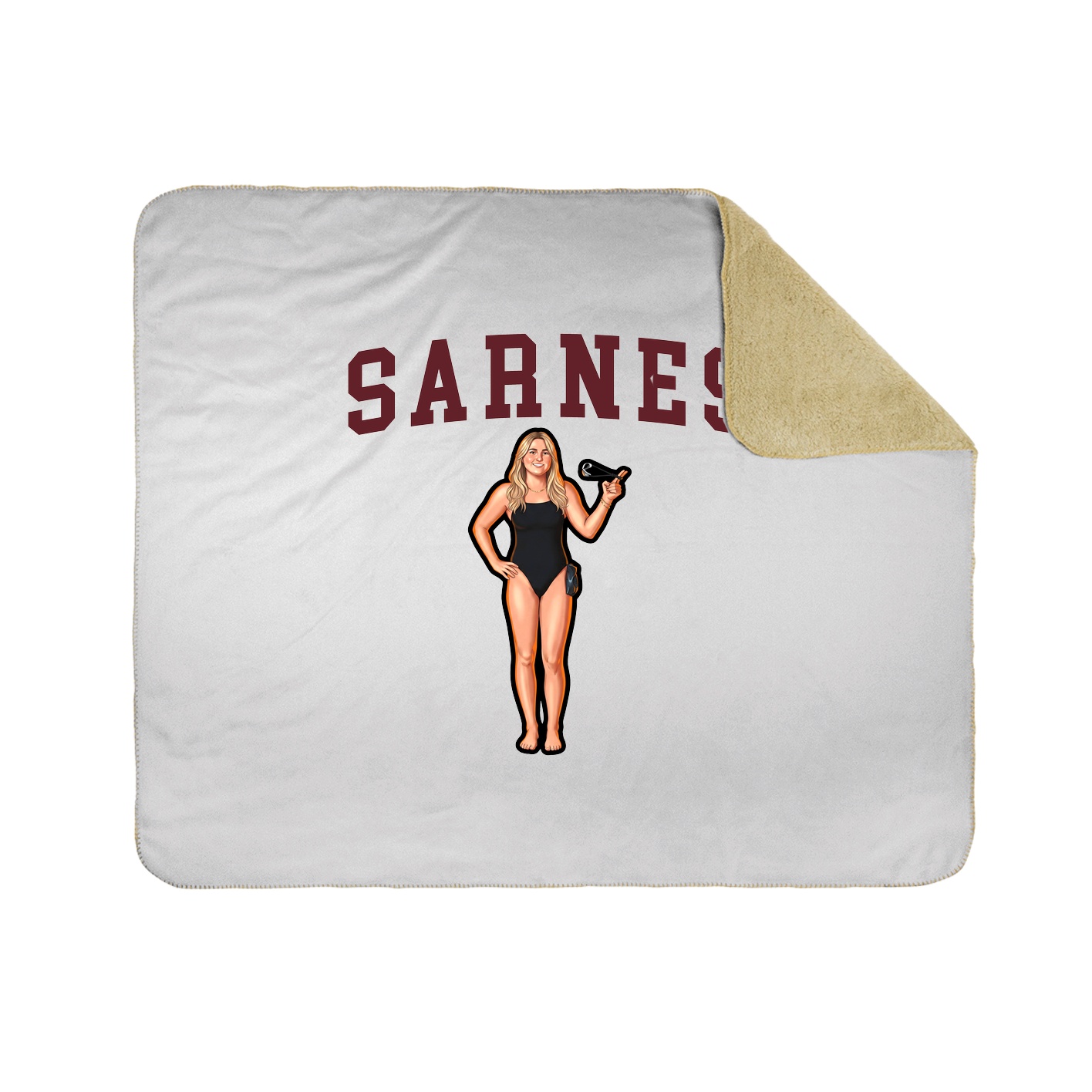 Throw Blanket — Shirsey in White