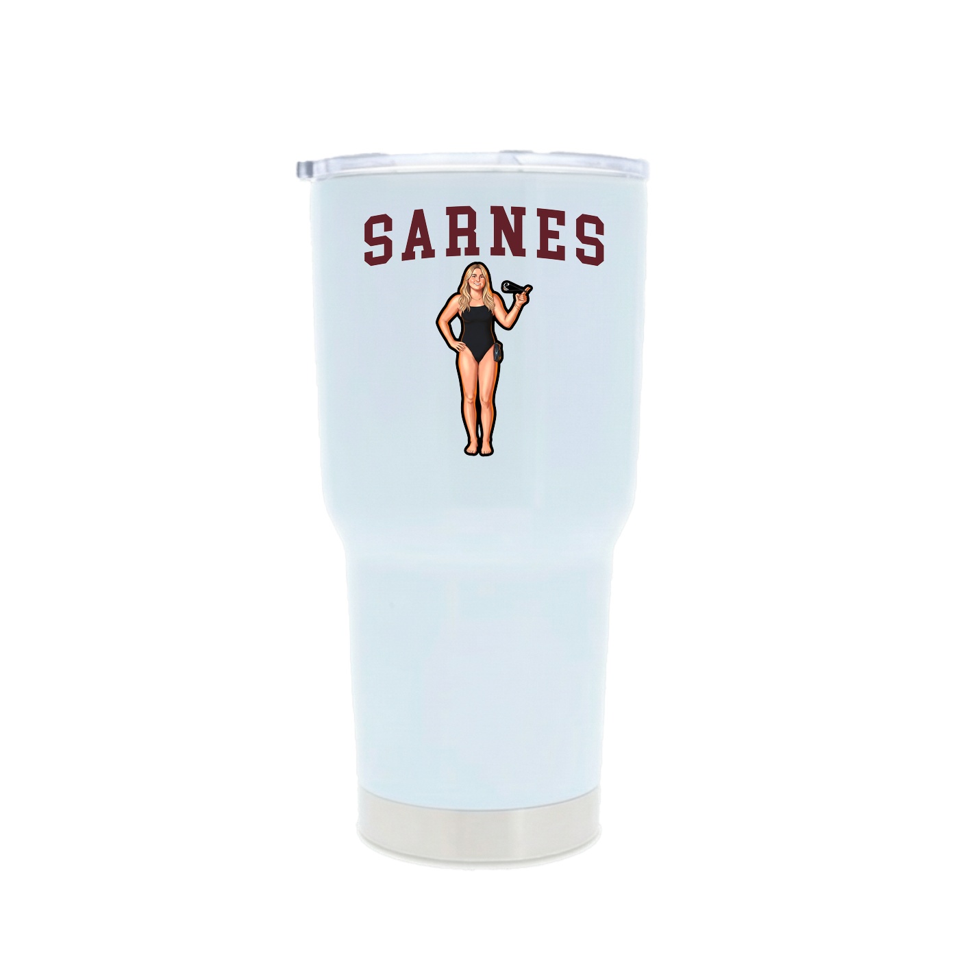 30oz Stainless Steel Tumbler — Shirsey in White
