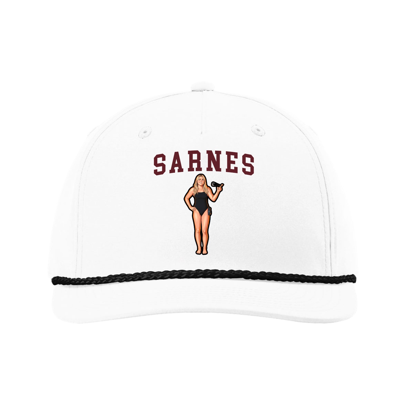 Five-Panel Classic Rope Cap — Shirsey in White