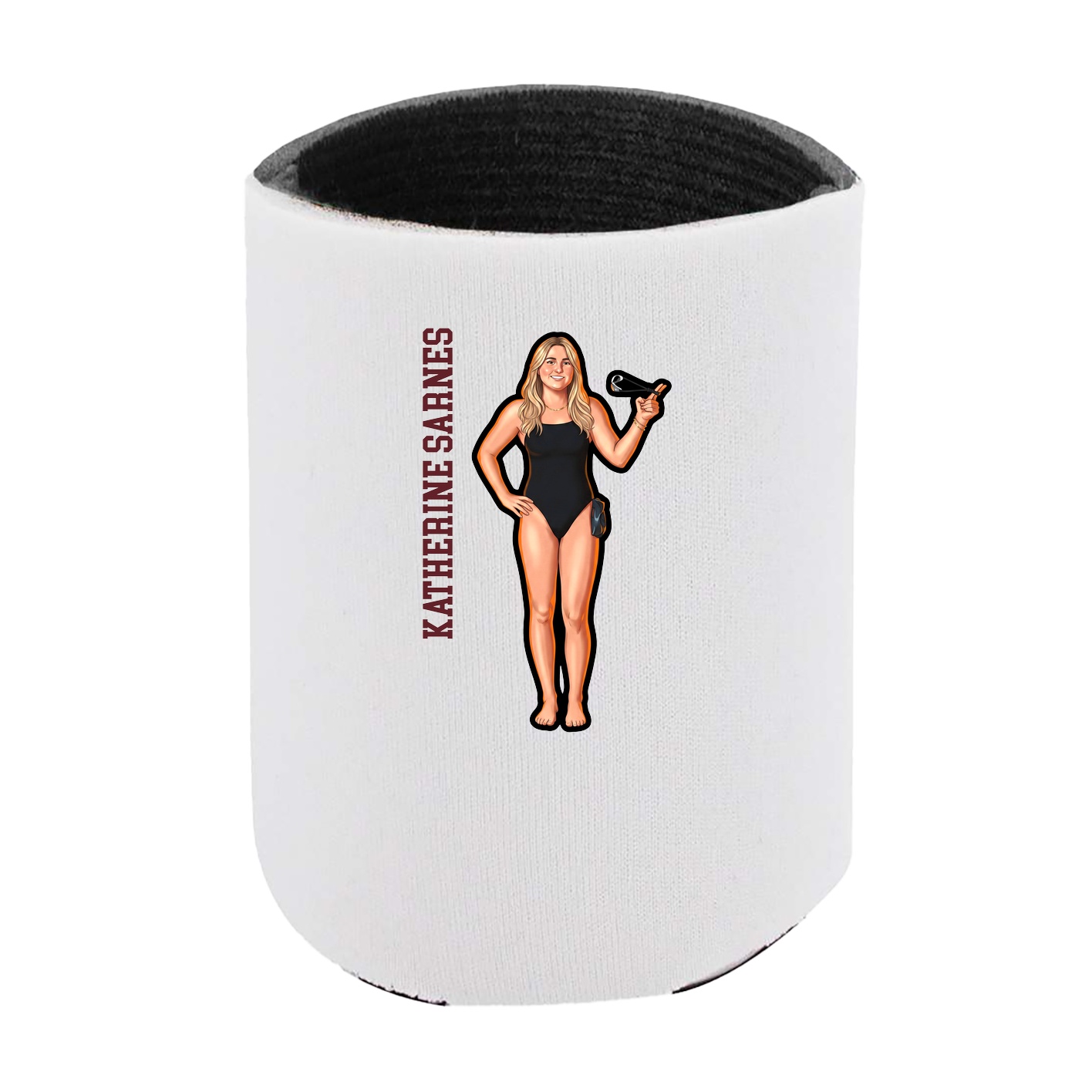 Can Holder — Name Vertical in White
