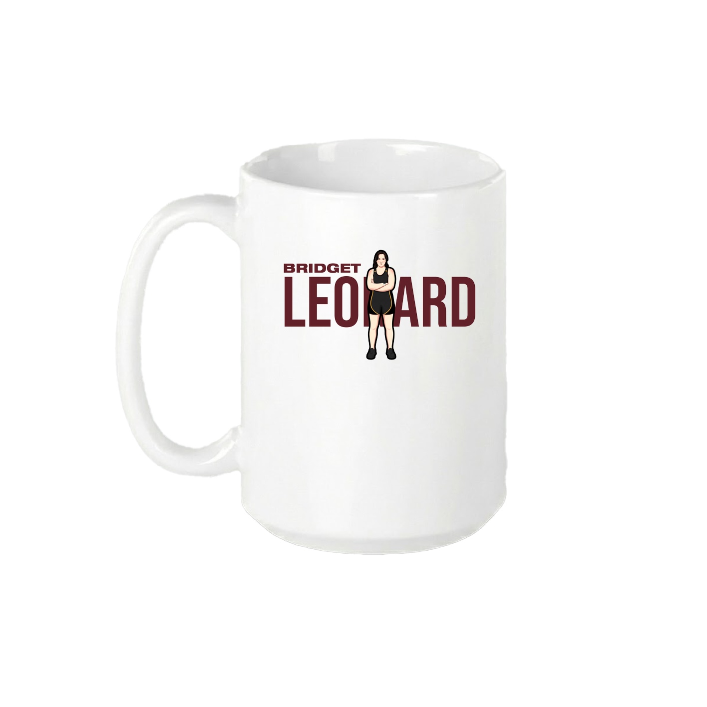 15oz Coffee Mug — Player Name in White