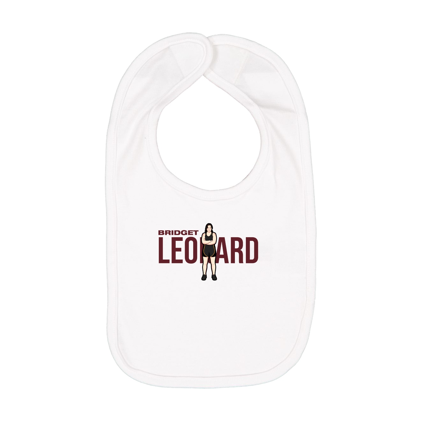 Infant Bib — Player Name in White