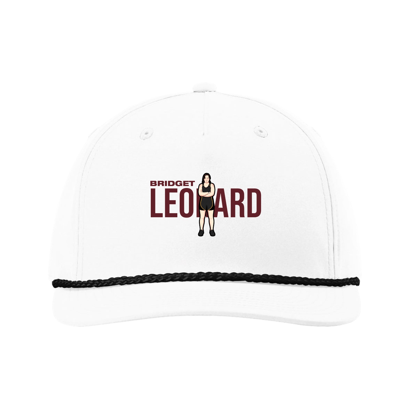 Five-Panel Classic Rope Cap — Player Name in White