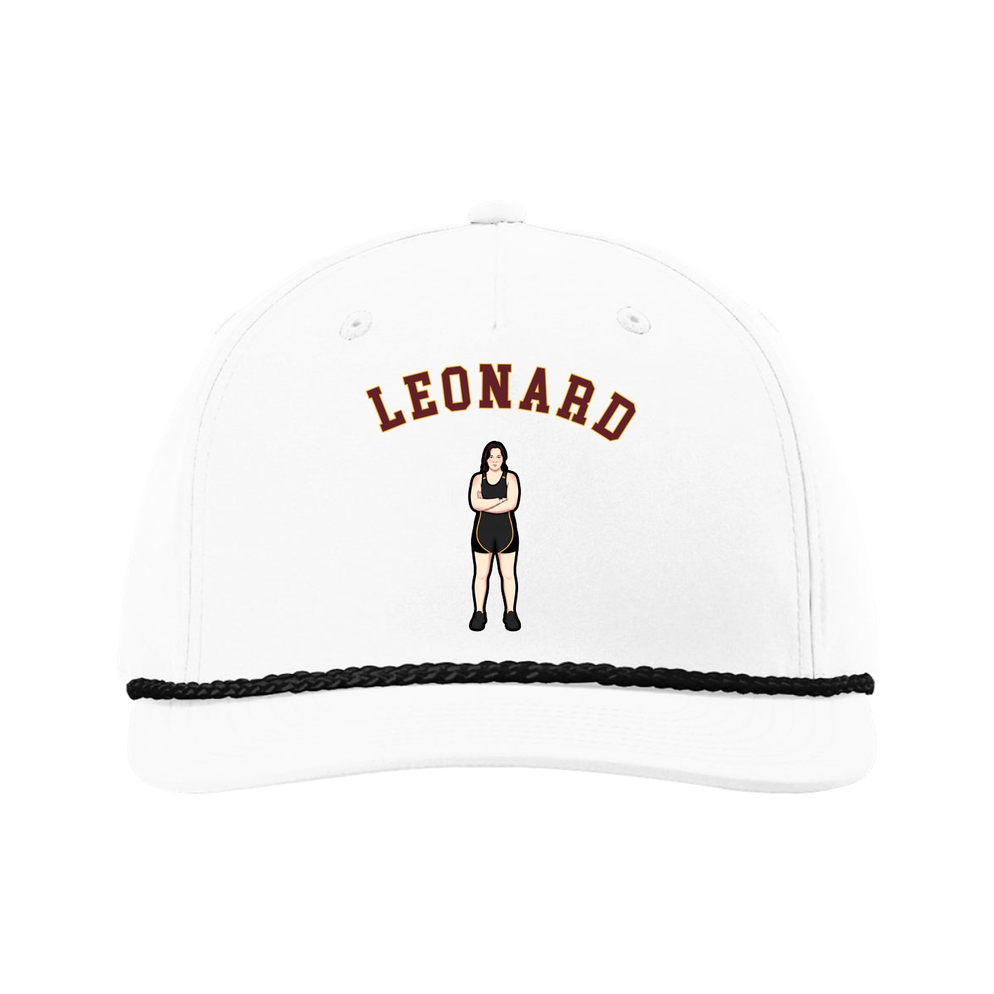 Five-Panel Classic Rope Cap — Shirsey Arch in White