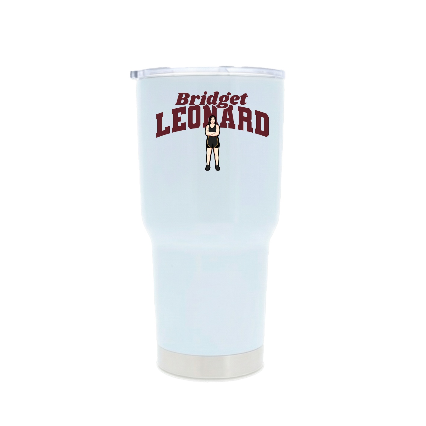 30oz Stainless Steel Tumbler — Signature Arch in White