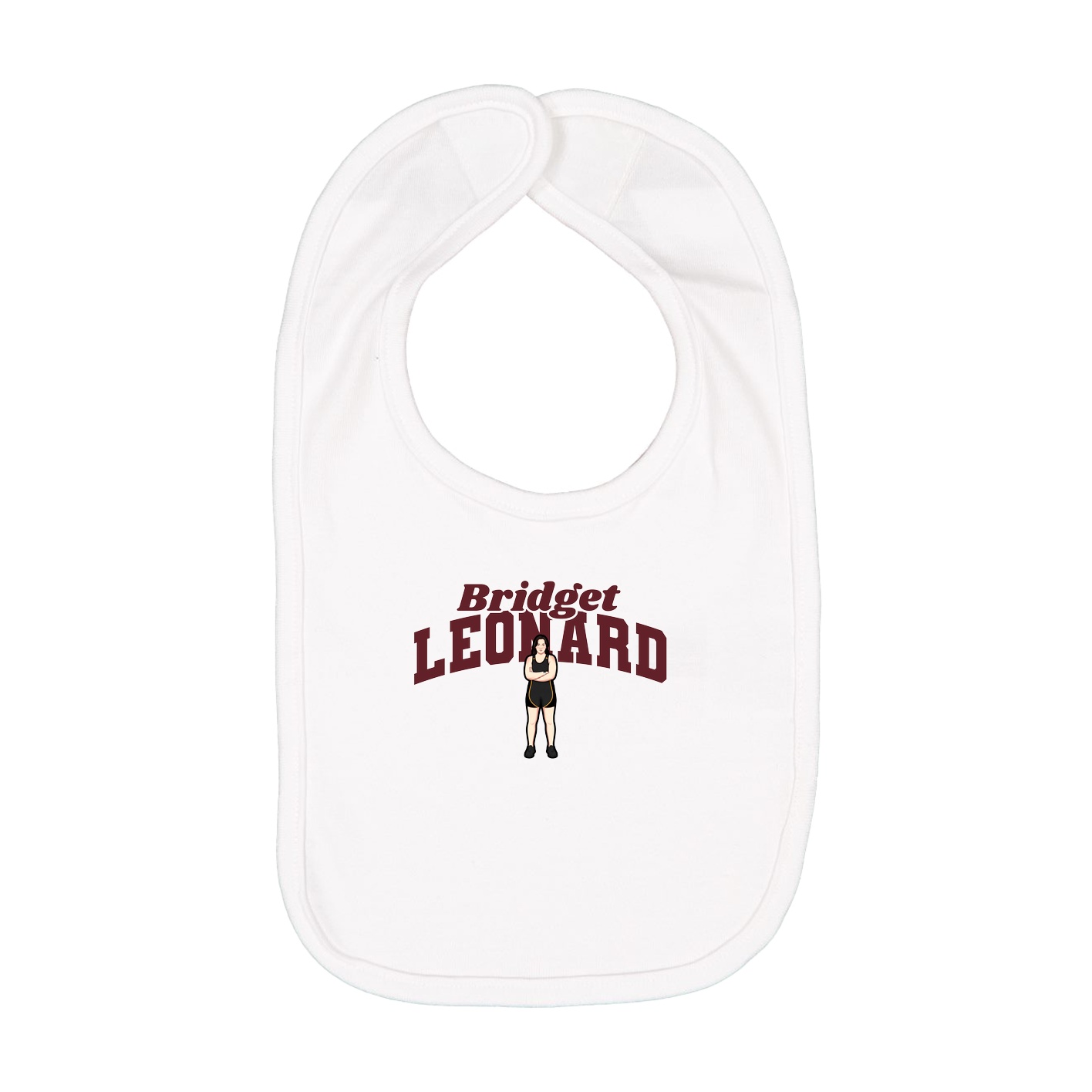 Infant Bib — Signature Arch in White
