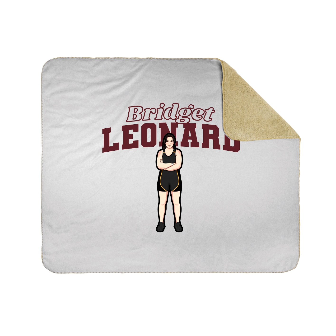 Throw Blanket — Name Arch in White