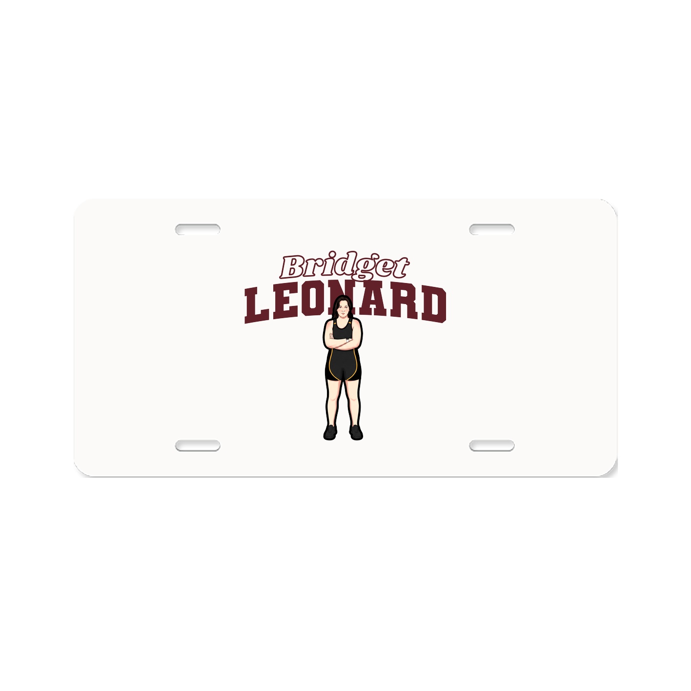 License Plate — Name Arch in Classic