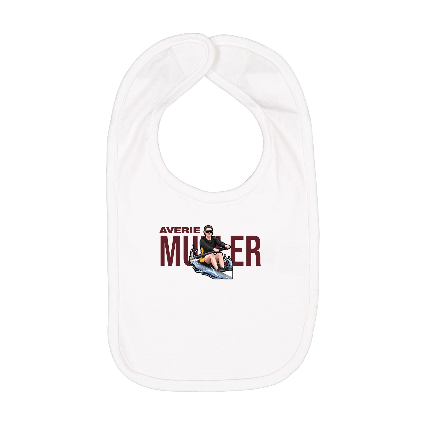 Infant Bib — Player Name in White