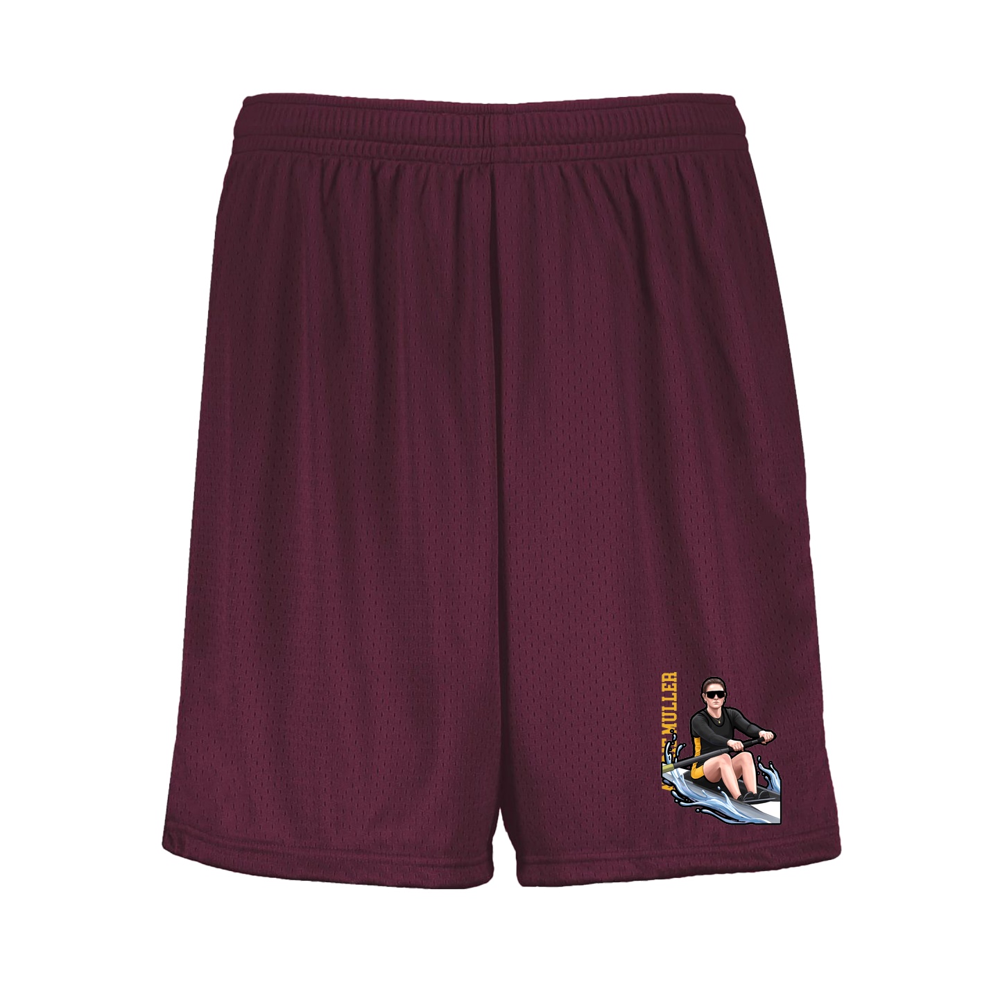 Shorts — Name Vertical in Maroon
