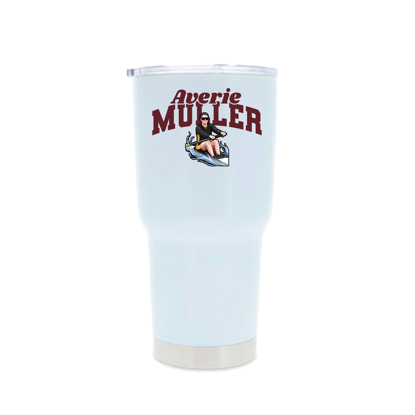 30oz Stainless Steel Tumbler — Signature Arch in White
