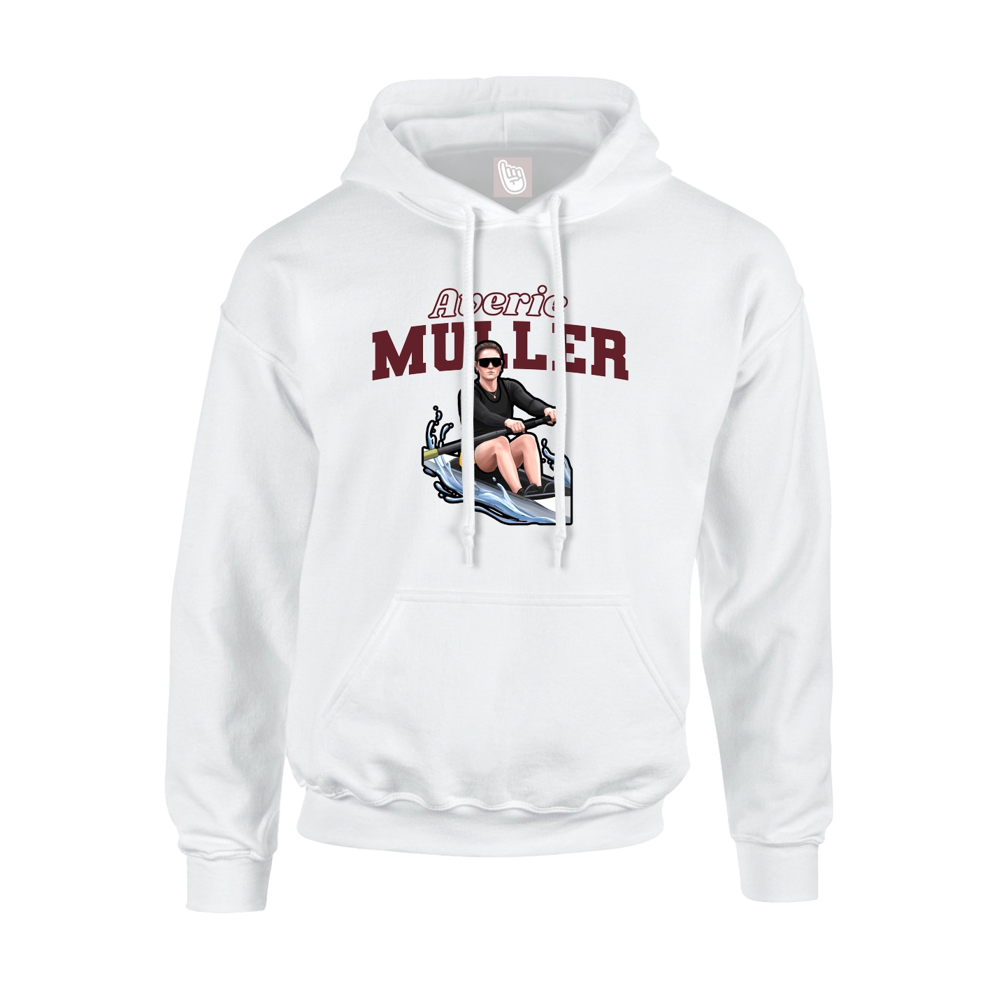 Hoodie — Name Arch in White
