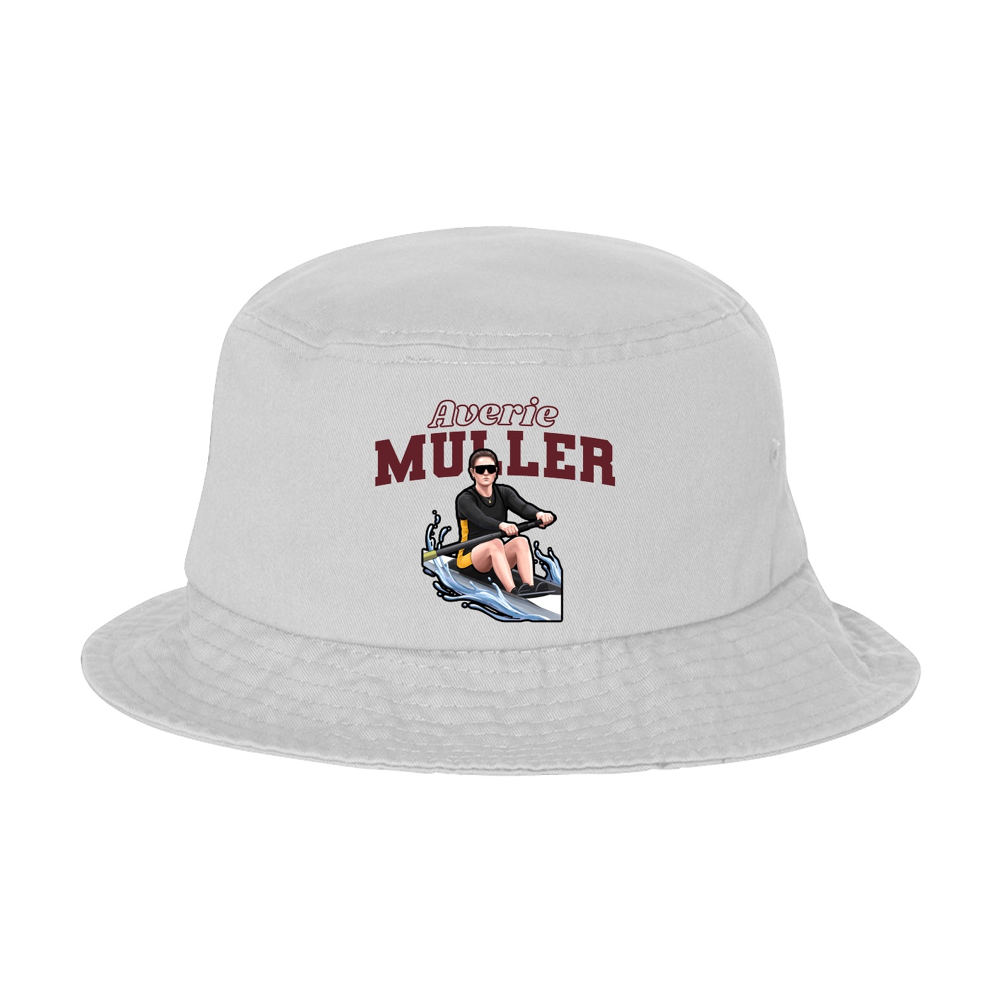 Bucket Cap — Name Arch in White