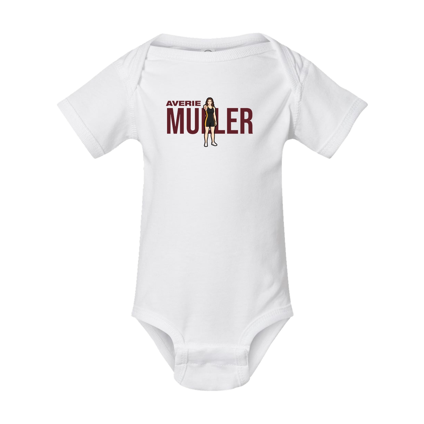 Baby Onesie — Player Name in White