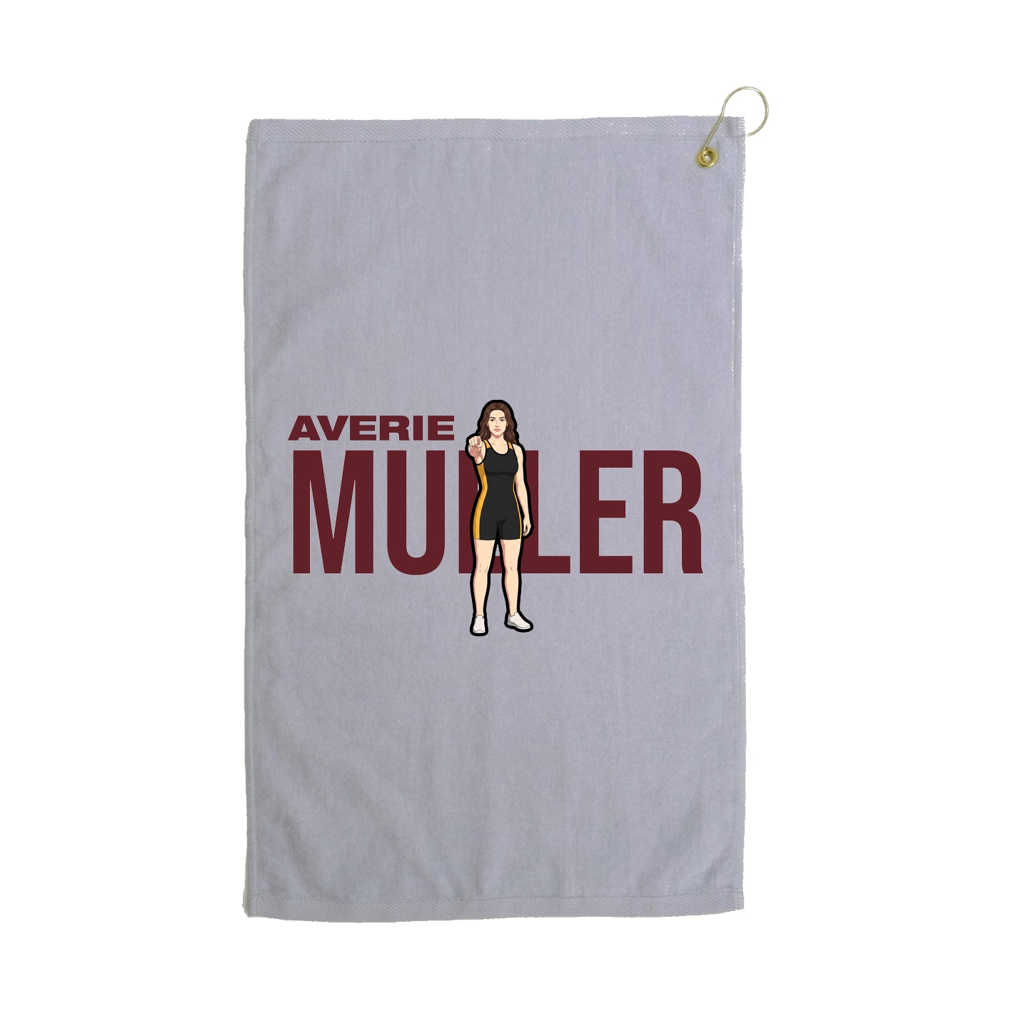 Golf Towel — Player Name in Grey