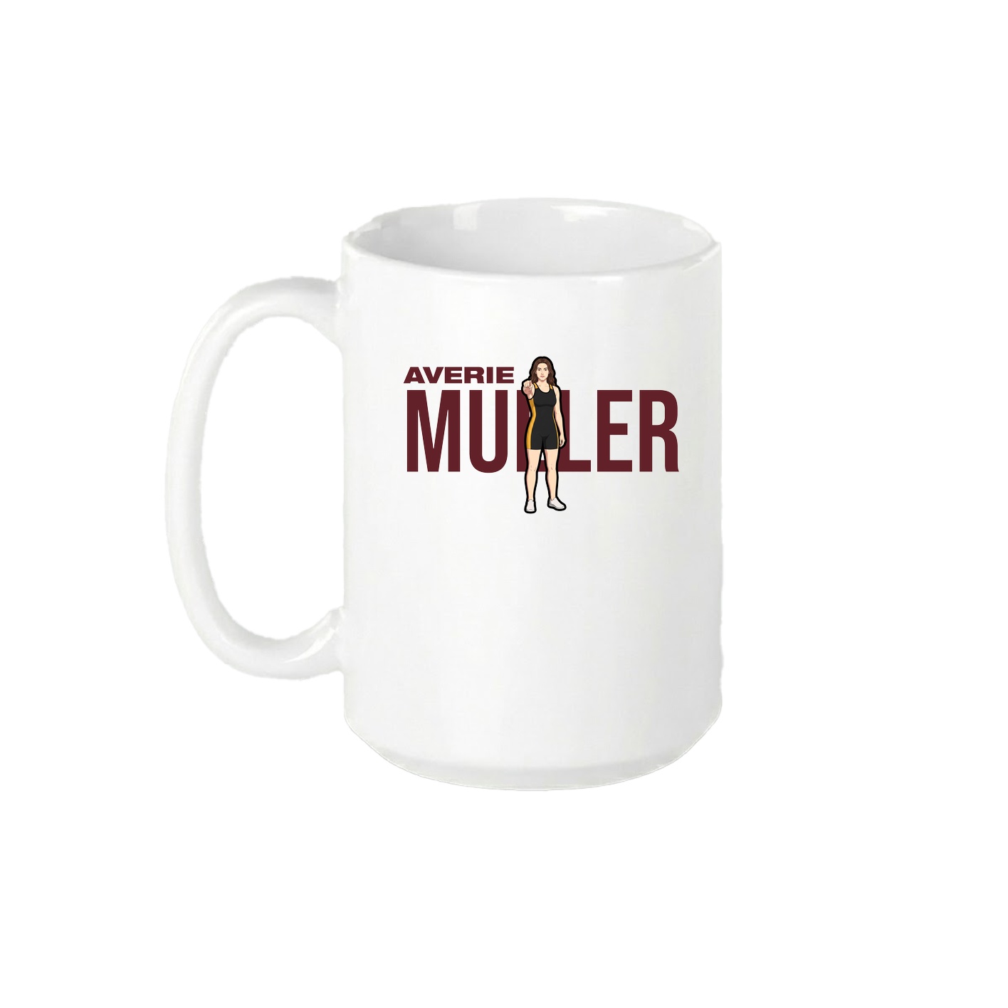 15oz Coffee Mug — Player Name in White