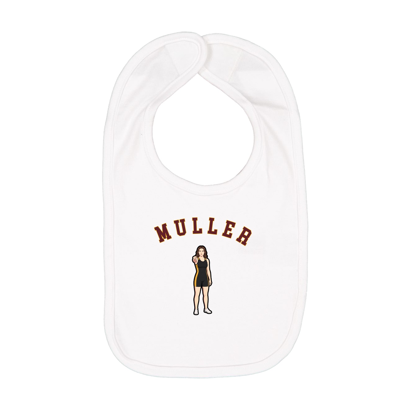 Infant Bib — Shirsey Arch in White