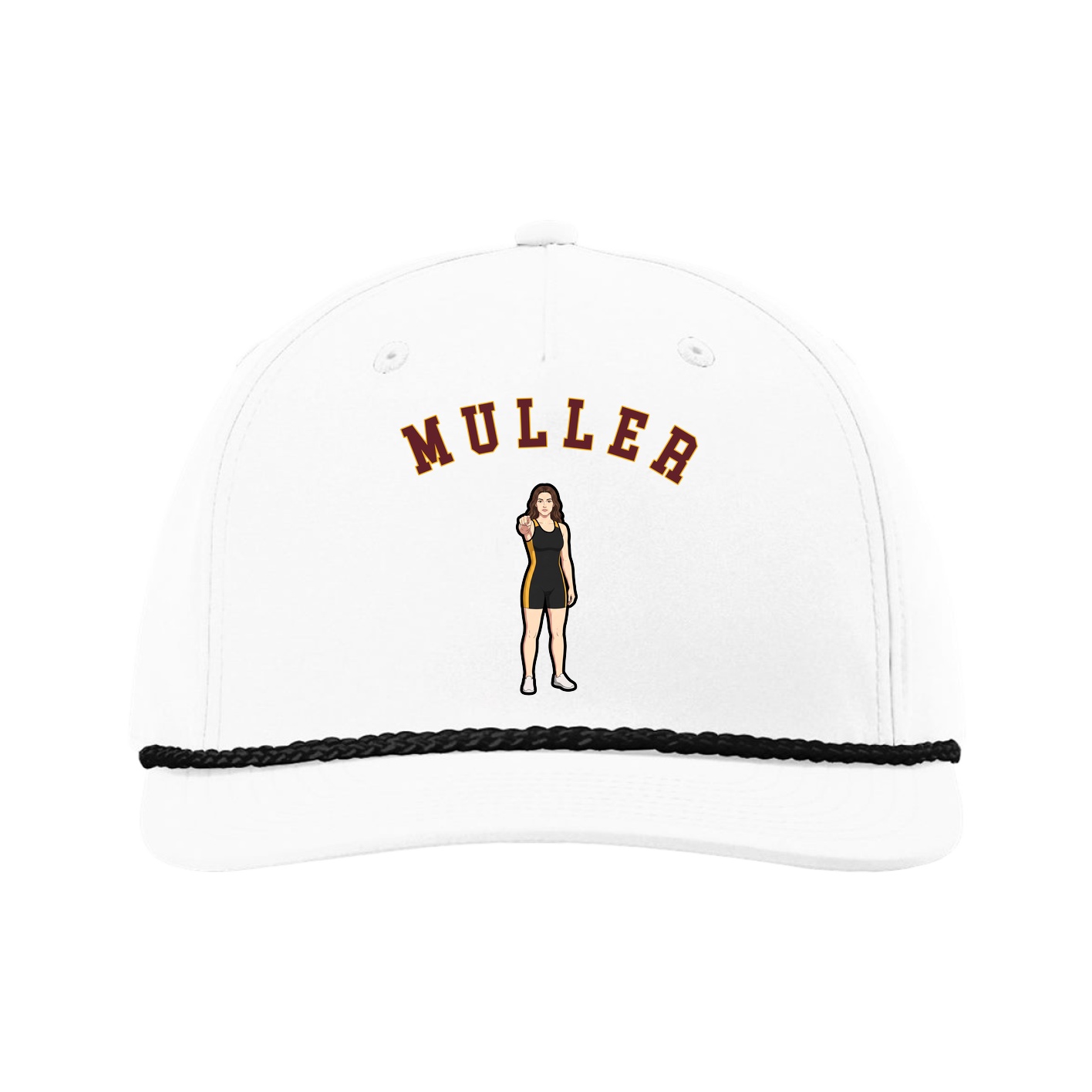 Five-Panel Classic Rope Cap — Shirsey Arch in White