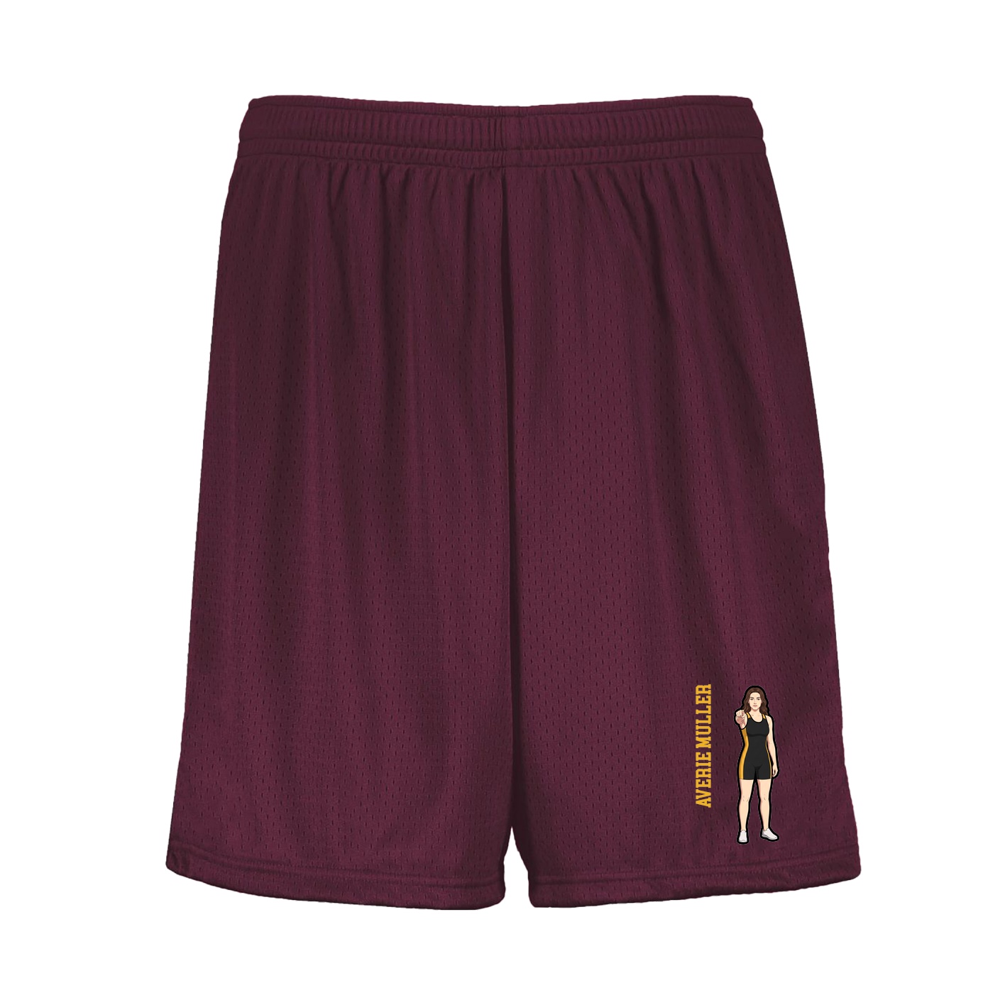 Shorts — Name Vertical in Maroon
