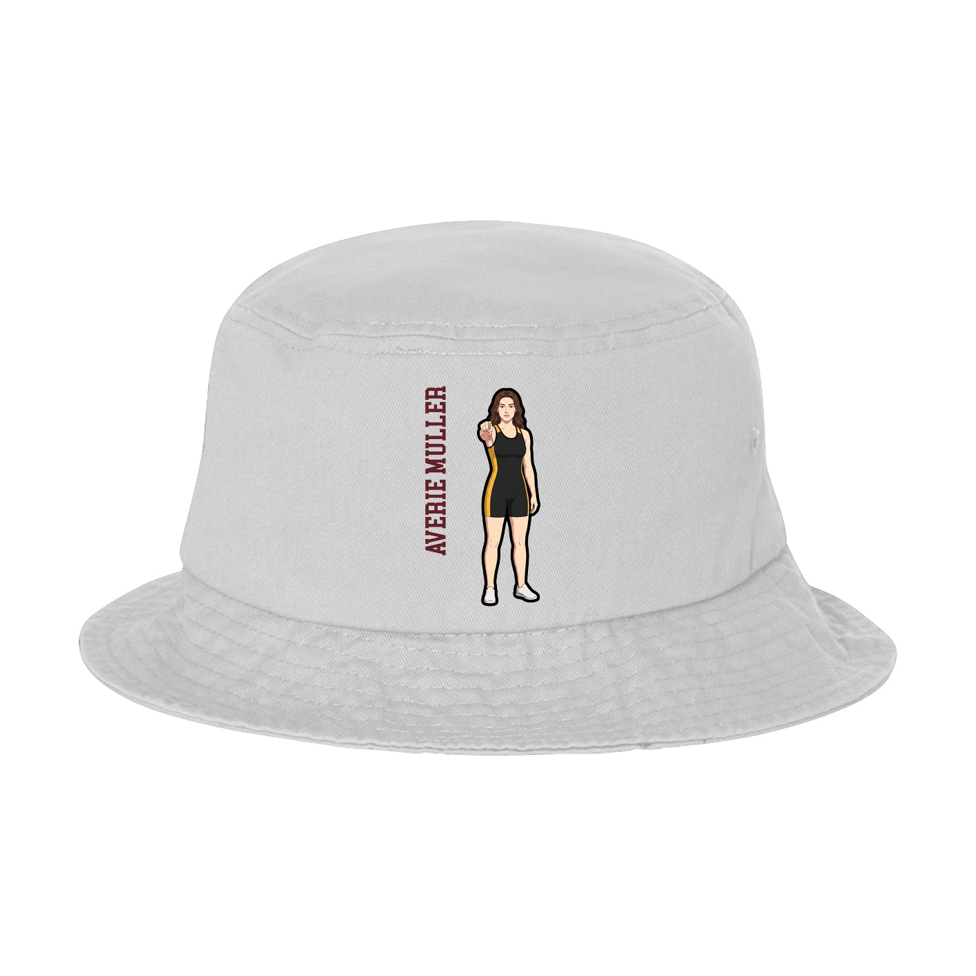 Bucket Cap — Name Vertical in White