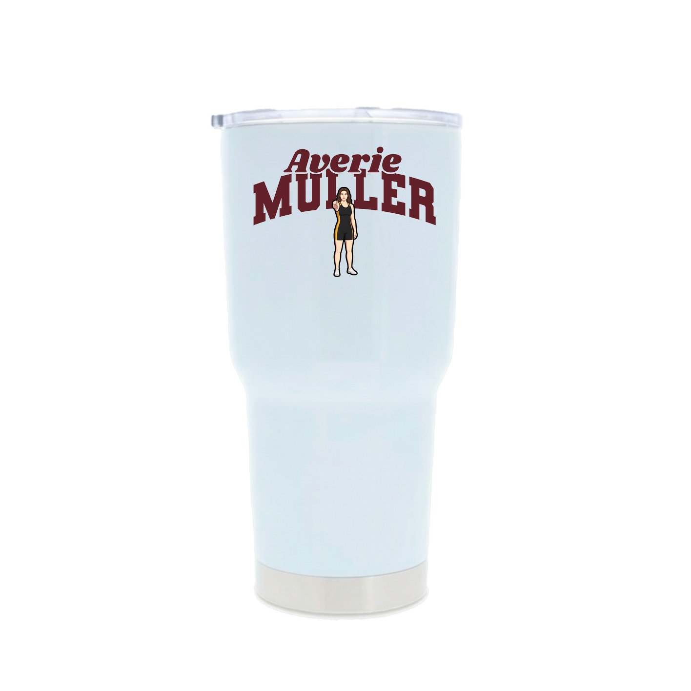 30oz Stainless Steel Tumbler — Signature Arch in White
