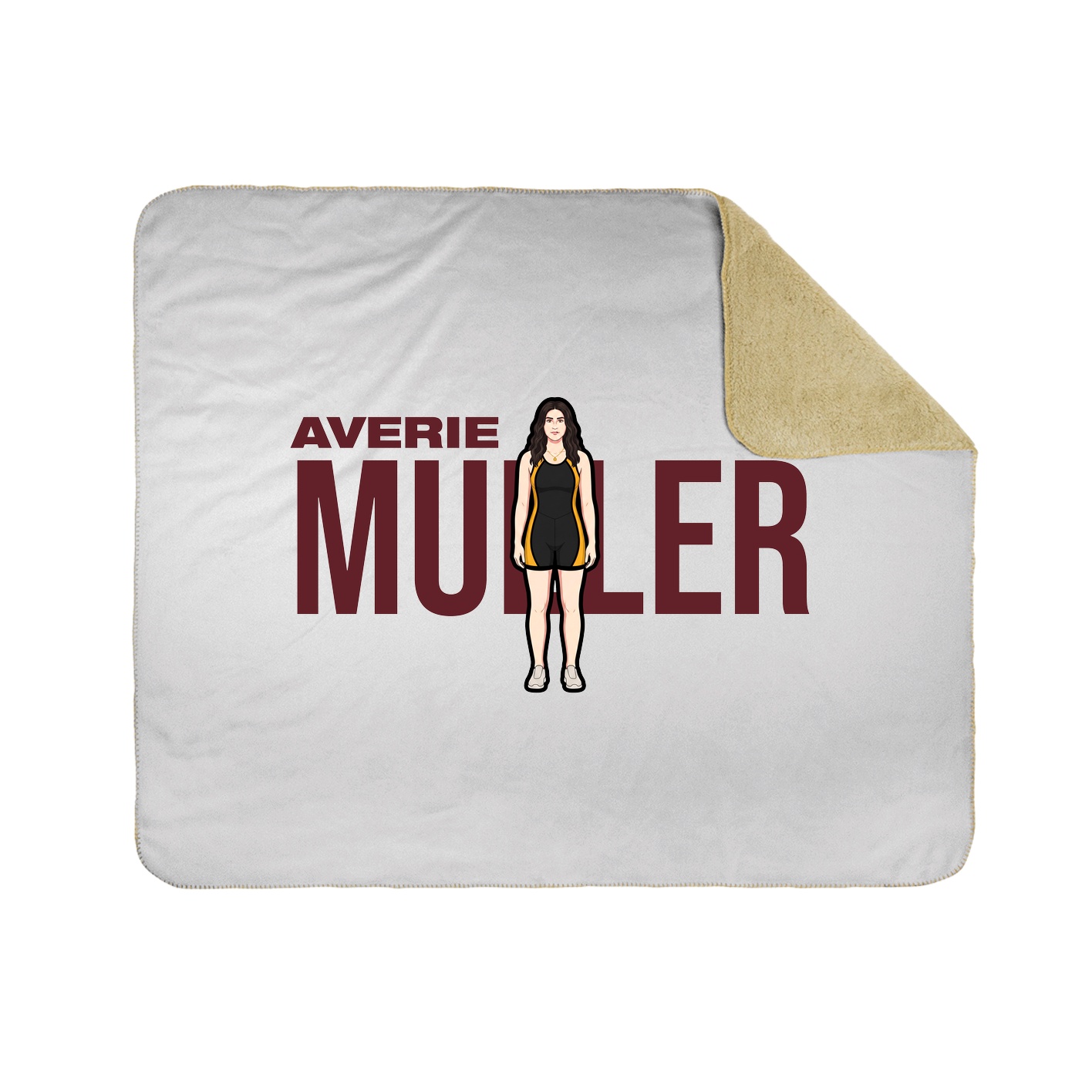 Throw Blanket — Player Name in White