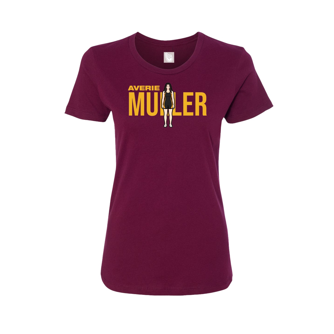 Womens Tee — Player Name in Maroon