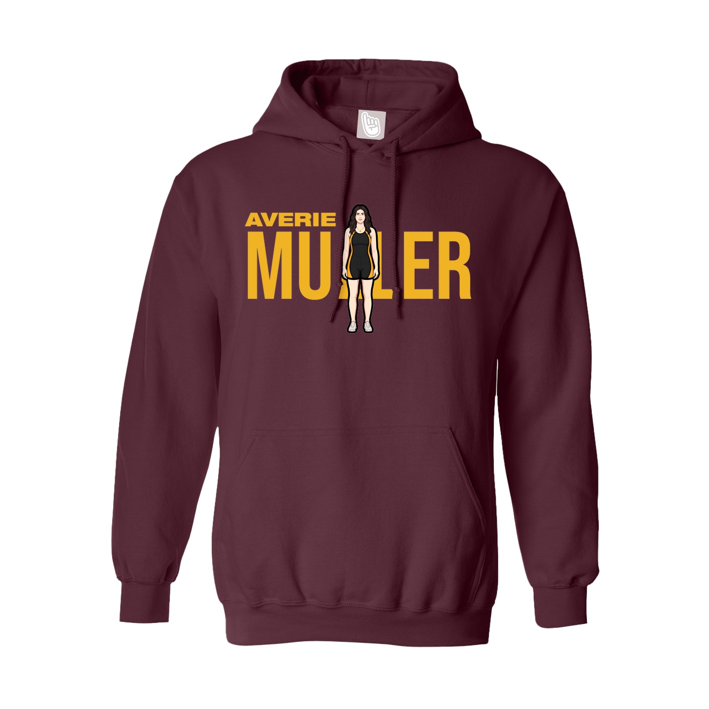 Hoodie — Player Name in Maroon