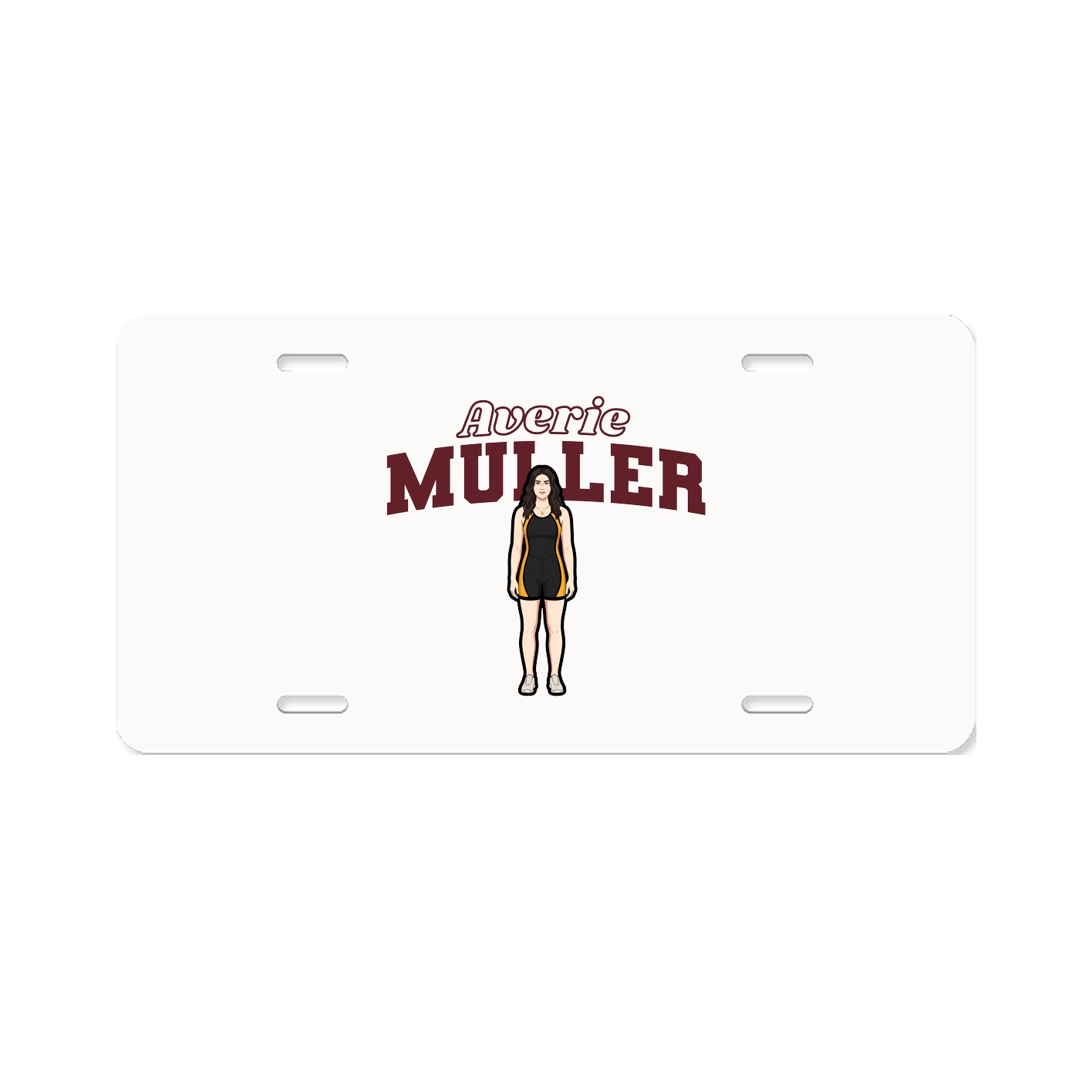 License Plate — Name Arch in Classic