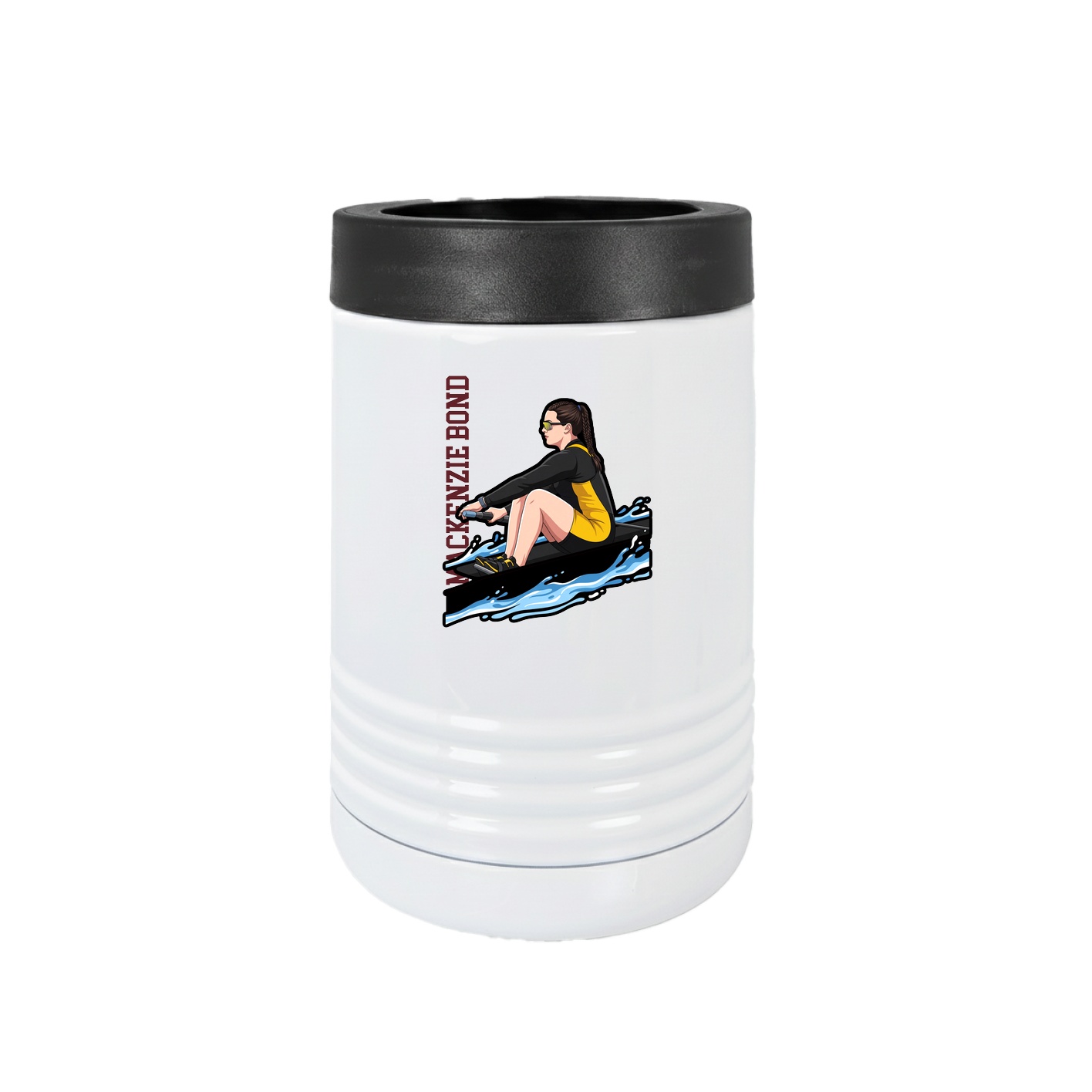 Beverage Holder — Name Vertical in White