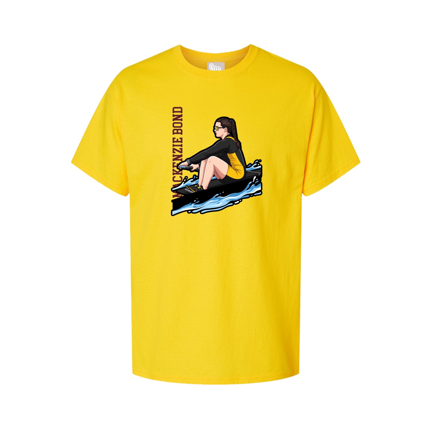 Youth Tee — Name Vertical in Gold