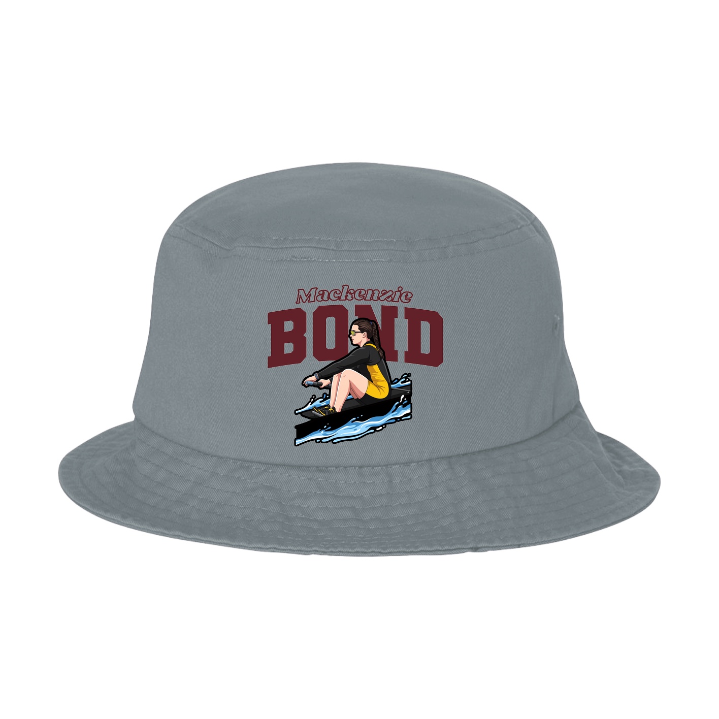 Bucket Cap — Name Arch in Grey