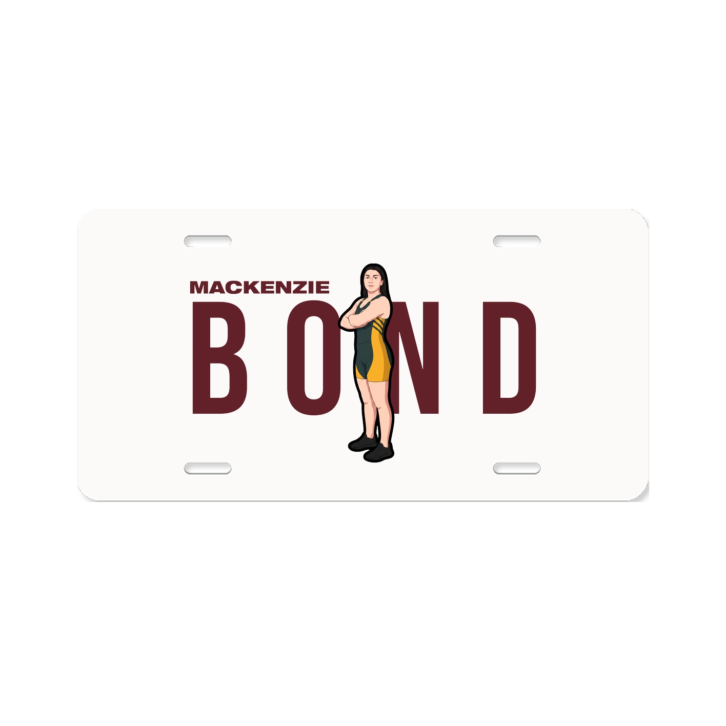 License Plate — Player Name in Classic