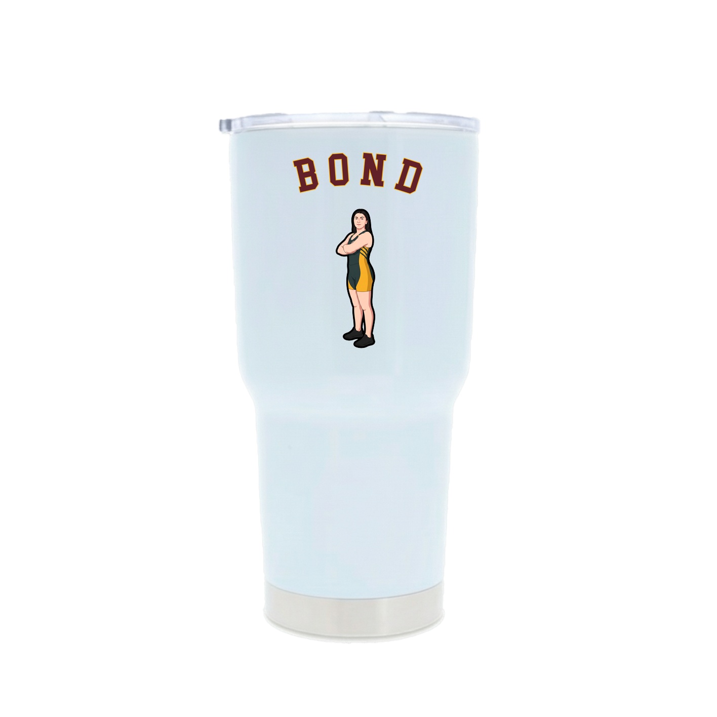30oz Stainless Steel Tumbler — Shirsey Arch in White