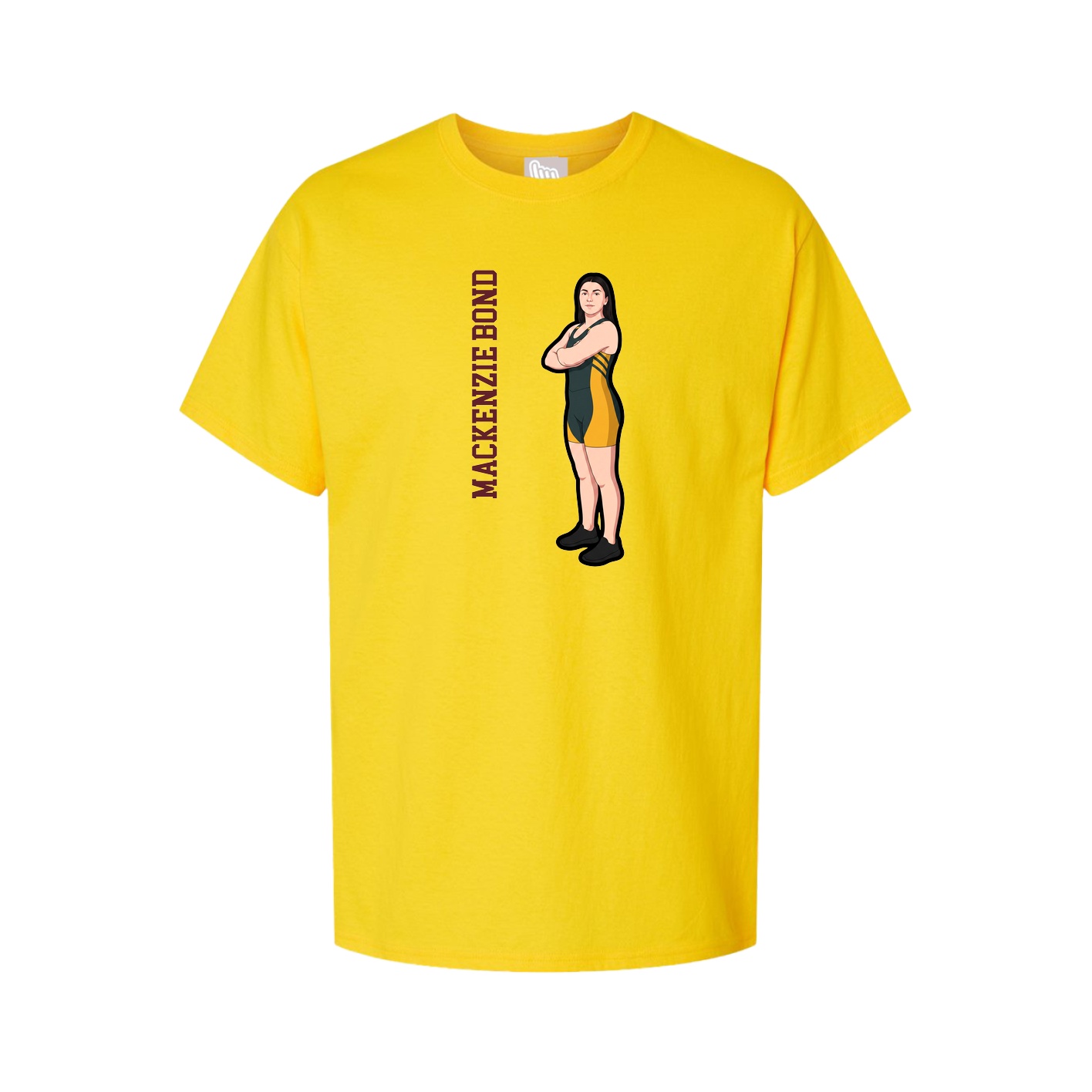 Tee — Name Vertical in Gold