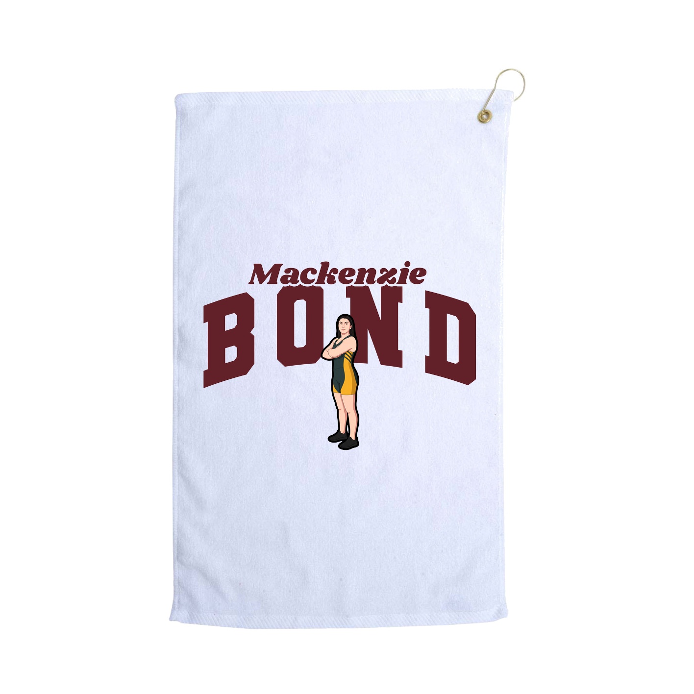 Golf Towel — Signature Arch in White