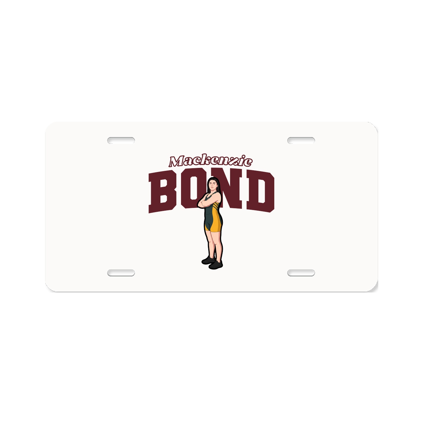 License Plate — Name Arch in Classic