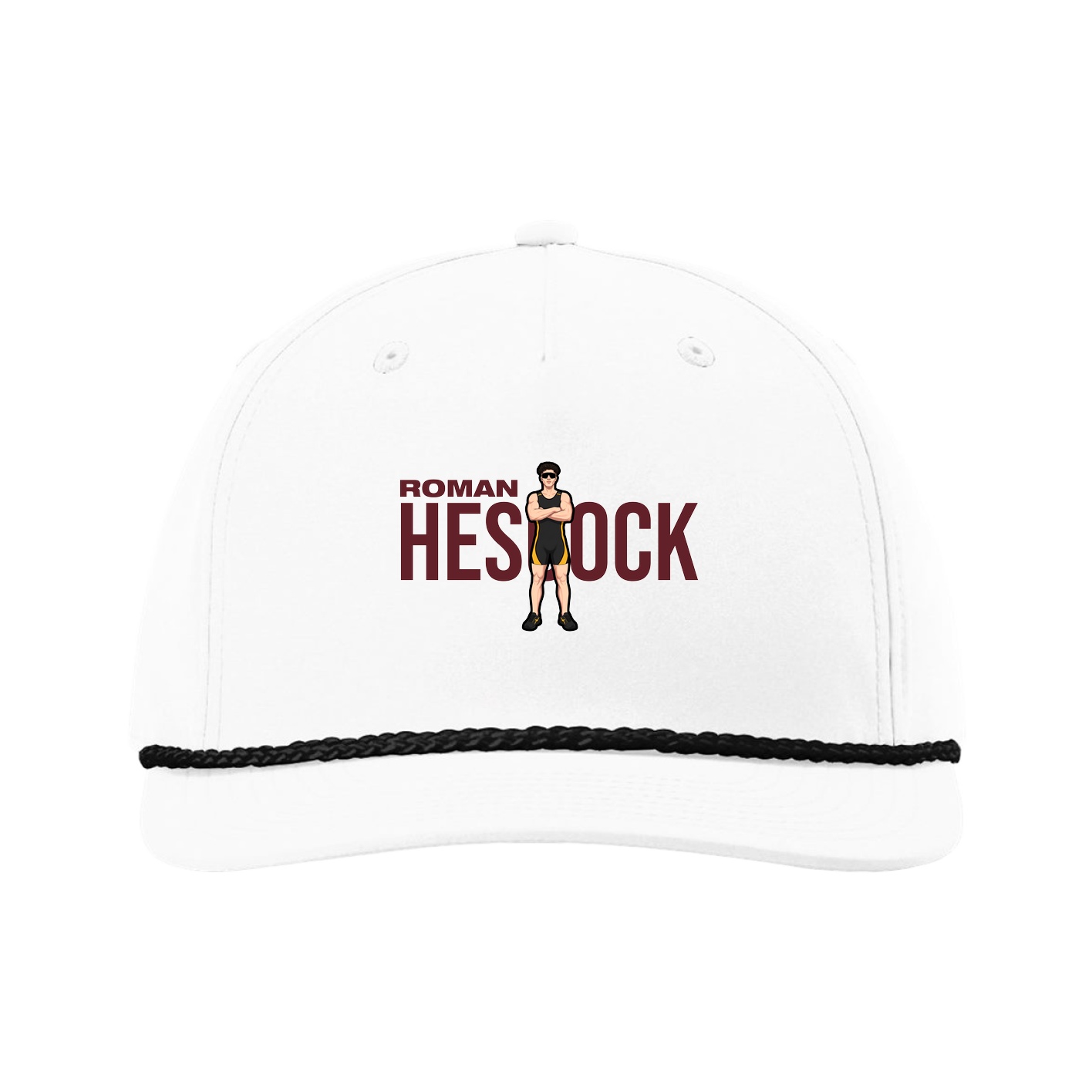 Five-Panel Classic Rope Cap — Player Name in White