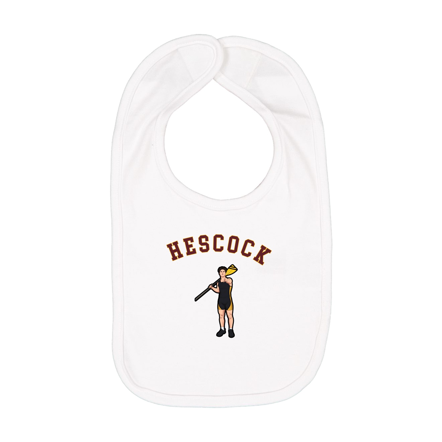 Infant Bib — Shirsey Arch in White